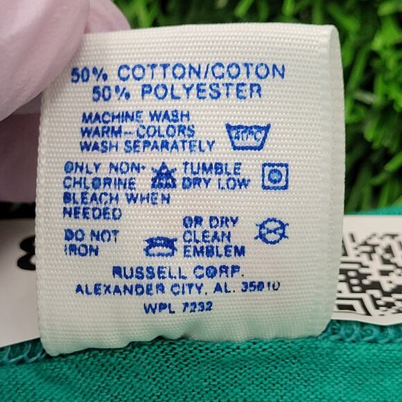 Vintage 80s South-Carolina Shirt Large 21x26 Teal Blue - Picture 4 of 9